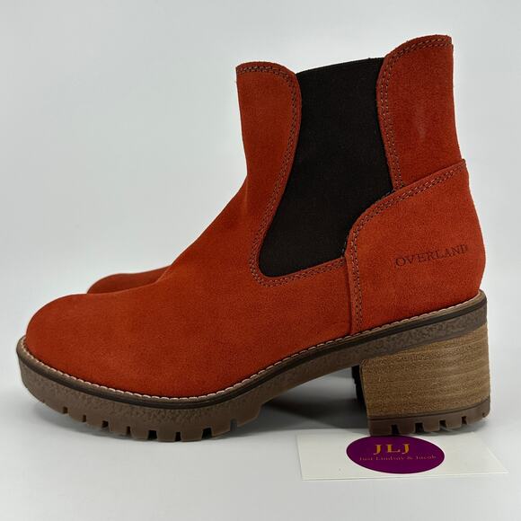Overland Women's Macy Waterproof Terracotta Suede Boots Size 39 EU/ 8.5-9 US - Picture 5 of 13